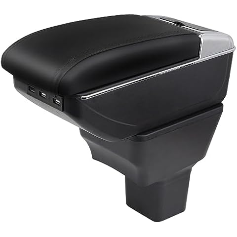 HRCHCG for Nissan Kicks 2016-2021 Dual Layer Car Armrest Interior Storage Box Auto Center Console Case (Black) Cover