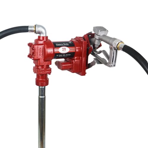 12V Fuel Transfer Pump with Nozzle and Hose
