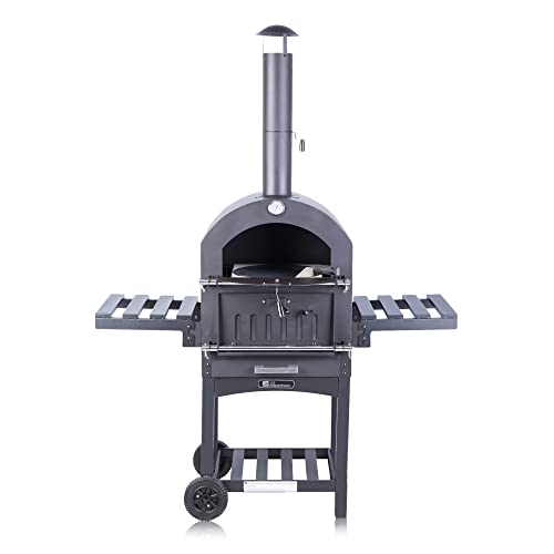 Fire Mountain Horno de pizza al aire libre | Horno de pizza portátil con piedra de pizza y piel de pizza | Pizza para cocinar al aire libre