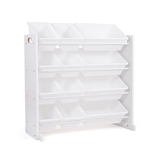 Humble Crew WO565 Étagère pour Enfants - Organisateur de Jouets avec 12 Bacs de Rangement,...