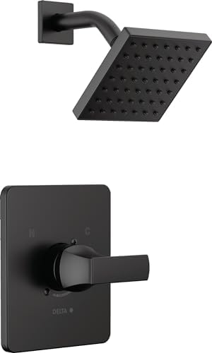 Delta Velum 14 Series Shower Faucet Set, Matte Black Shower Head ...