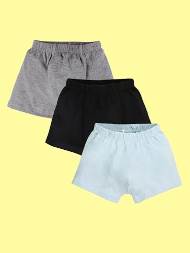 Image of KiddoPanti Boys Boxer Shorts Pack of 3 | Soft Cotton-Lycra Blend | Comfortable Fit with Bio Wash for All-Day Comfort | Kids Briefs