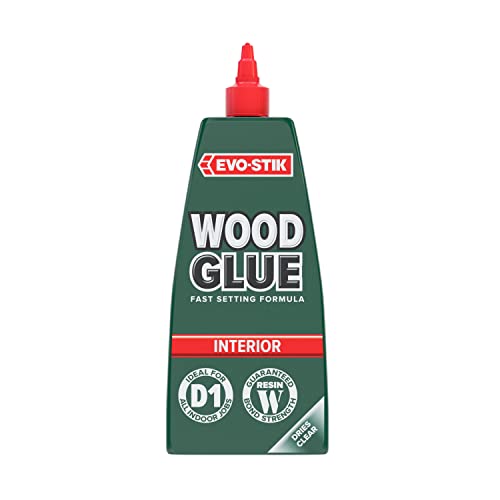 EVO-STIK Wood Glue 1L - Interior - Extra Strong - Fast Setting Glue - Dries Clear - Suitable For All Wood Types