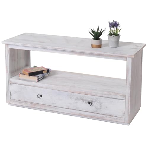 Mobile Porta TV Shabby Vintage con cassetto ripiano Legno di...