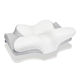 Teemour Neck Support Pillow for Side Back Stomach Sleepers Cooling Pillow with Pillowcase