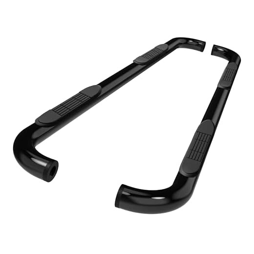 TAC Side Steps Fit 2001-2018 Chevy Silverado/GMC Sierra 1500 Crew Cab (Excluding C/K Classic) / 2001-2019 Chevy Silverado/GMC Sierra 2500/3500 Crew Cab (Excluding C/K Classic) 3" Black Side Bars