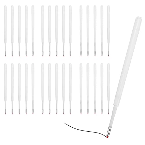 30 Pcs Ballpoint Pen Refills, Replaceable Retractable Black Ink Ballpoint Pens Refill for Rollerball Pen Compatible with Most Refills, Smooth Writing Medium Point Pens Office School Supplies