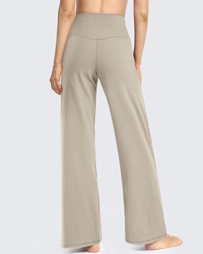 Image of Promover Wide Leg Pants Woman Yoga Pants with Pockets Stretch Loose Casual Lounge Sweatpants Petite /Regular /Tall