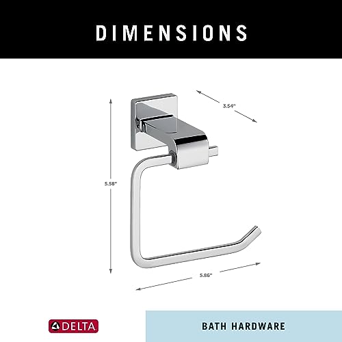 Image of Delta Toilet Paper Holder | European Style | Polished Chrome | Wall Mount Single Post | Ara Bathroom Accessories