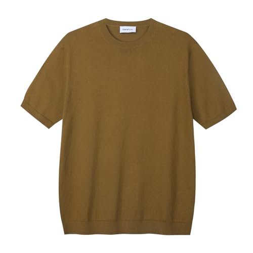 T-Shirt Homme Diana Studio Vert L en coton col rond vêtement mode masculine