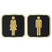 Targhette Bagno Uomo Donna, KINHARD 2 Pezzi Toilette Donne Uomini Targa Adesiva, Segnali di Toilette per Uomini e Donne, per Ospiti, Adatta per Hotel, Negozi, Parcheggi, Centri Commercial