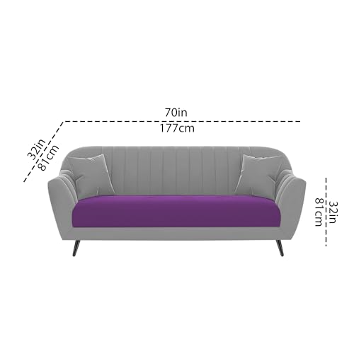 Image of Atticus 3+1+1 Seater Sofa Set for Living Room (Purple Grey Colour) Premium Fabric Sofa