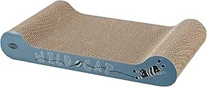 TRIXIE scratching board Wild Cat with catnip - for natural claw care - 41 × 7 × 24 cm - blue - 48000