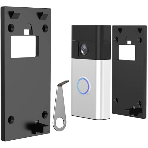 2024 Doorbell Halterung Selbsthaftende Halterung ohne Bohren für Die neue Akku-Videotürklingel (2024) (Battery Video Doorbell) R-ing Kamera Klingel Klebehalterung Doorbell Zubehör