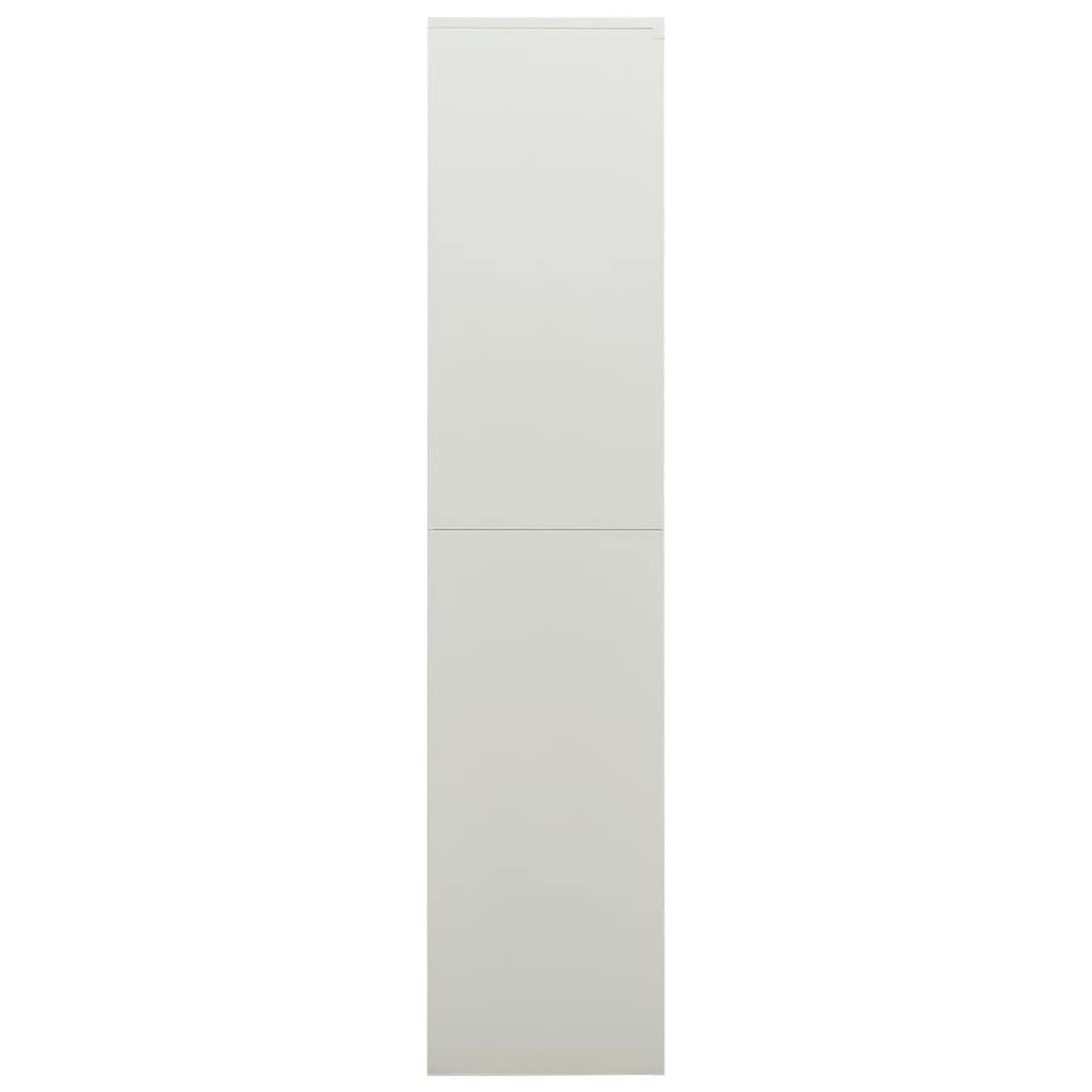 Festnight Armario de Taquilla con 2 Puertas y 4 Estantes Armario Multifunción Armario metalico Taquillas Metálica Organizador de Almacenamiento de Acero Gris Claro 90x40x180 cm