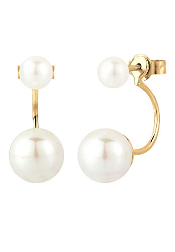 Boucles Oreilles Clous Elli Plaqué Or - Cadeau Anniversaire