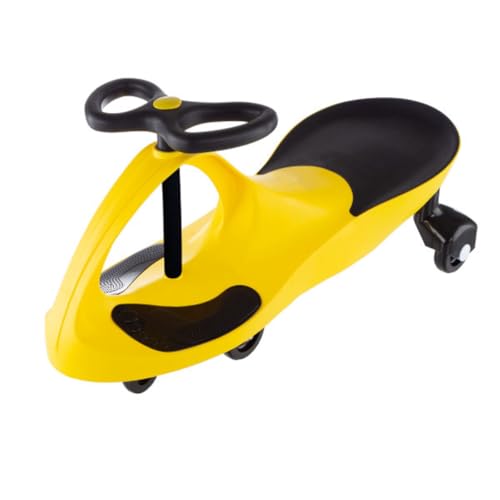 Wiggle Car - Ride on Toy for Ages 3 and Up - Toddler Ride on Toys with no Batteries, Gears or Pedals Just Twist, Wiggle, and Go by Lil’ Rider (Yellow)
