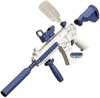 Electric M416 Automatic Water Gun Toy| 500cc Large Tank Capacity with Cola Bottle Attachment | Shoots Water Up to 32 Feet for Beach and Outdoor Fun | Blue Color Design |