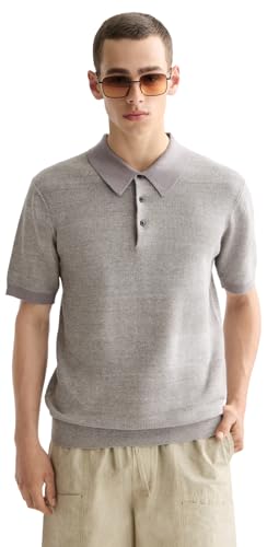 Scotch & Soda Knitted Tone On Tone Striped Regular Fit Polo