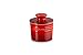 Le Creuset Stoneware Butter Crock, 6-Ounce, Cerise (Cherry Red)