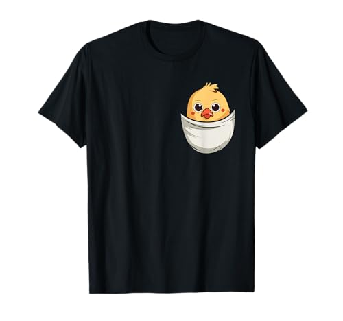 Pollo en bolsillo Country Farmer Cute Chick Fun Print Art Camiseta