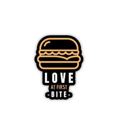 Image of Gift Me Bazar Fast Food Fridge Magnets for Refrigerator Stylish Decor | Home, Kitchen and Office Decoration | Best Souvenir Gift (Burger Love at First Bite)
