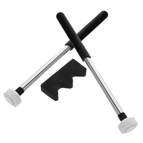 Baquetas para batería con cabezal de fieltro negro miniatura 1