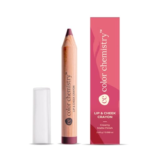 Color Chemistry Lip and Cheek Crayon Lychee LC15, 2.49 g | Vegan, Ultra-Matte Finish & Long-Lasting | Creamy, Hydrating Formula in 16 Shades for All Skin Tones | Multi-Use for Lips & Cheeks