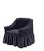 Produktbild My Palace Aurora Sesselschoner 1 Sitzer Stretch und antirutsch Sesselhusse Fernsehsessel Bezug elastischer Sesselüberwurf mit Schaumstoffankern, 70-120cm Anthrazit