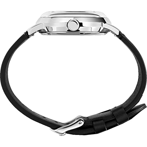 Timex x Peanuts Men's Marlin Automatic 40mm Watch – Snoopy Take Care of The Earth with Black Genuine Leather Strap