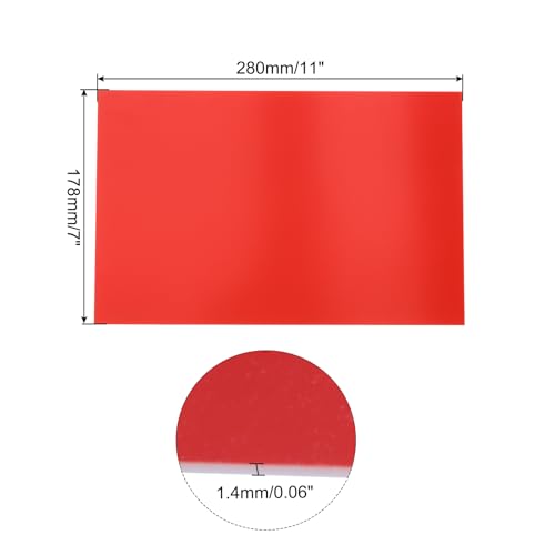 Image of MECCANIXITY ABS Engraving Double Color Sheet 7x11inch White /Red for Badge, Sign, DIY Carving Pack of 12
