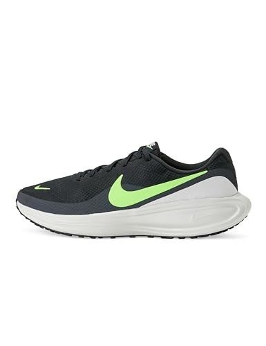 Nike Men's Revolution 8 Road Running Shoes, Black/Lime Blast-Summit White, 9
