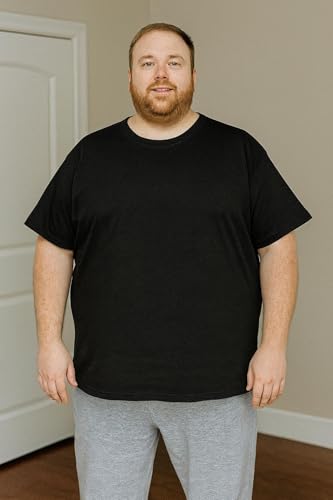 Image of MC BIG & TALL Men's Big and Tall T-Shirts - Stretch Cotton Crewneck T-Shirt Sizes 3X-10X - Durable & Breathable Everyday Tee