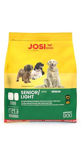 JosiDog Senior/Light (5 x 900 g) | Senior | Premium Trockenfutter für ausgewachsene ältere oder wenig aktive Hunde | leicht, ausgewogen & gut bekömmlich | Powered by JOSERA | Hundefutter | 5er Pack