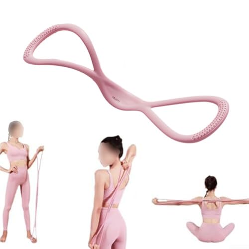 Bandas de resistencia de cuerpo completo con diseño de figura 8 para tonificación muscular, flexibilidad y corrección de postura con asas antideslizantes (04)