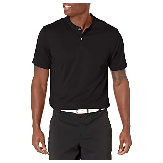 PGA TOUR Camisa polo masculina piquê de manga curta com gola casual, Caviar, M