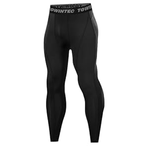 Pantalon de Compression pour Hommes Séchage Rapide Baselayer Long Sport léger Respirant Leggings Pantalon de Course Tight et Extensible Caleçons de Collant Basketball Fitness Jogging