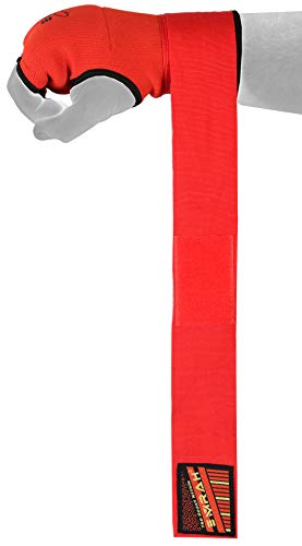 EMRAH PRO Training Boxing Inner Gloves Hand Wraps MMA Wraps Mitts - X (Red, Large)