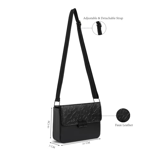 Image of Caprese Paulina Medium Sling Bag for Women with Adjustable Strap for Comfortable Wear | Flap with Magnetic Button Closure | Versatile Handbag for Everyday Use, Travel, & Special Occasions