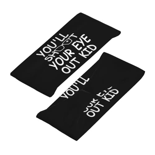 You'll Shoot Your Eye Out Kid Adjustable Sports Headband Moisture Wicking Sweatband for Running Workout4