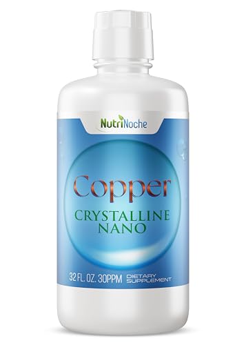 NutriNoche Liquid Colloidal Copper Supplement | 99.99% Ultra Pure Crystalline Nano Copper Particles | 30 ppm