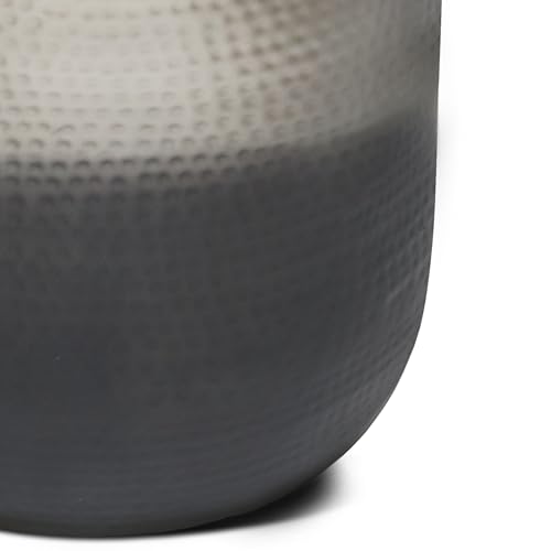 SIMPLIHOME Nova Metal Table - 19 inch Wide Round Iron Accent Table in Silver Ombre, Boho Drum Side Table for Living Room, Bedroom, or Office with Distinctive Textured Finish, Assembled by SIMPLIHOME - Image 5