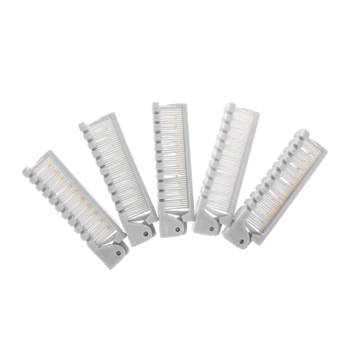 Abaodam 5個 折りたたみヘアブラシ点 折りたたみ式両面広歯コーム グレーコンパクト携帯用 男女兼用トラベルコーム スリングと絡まり解消に