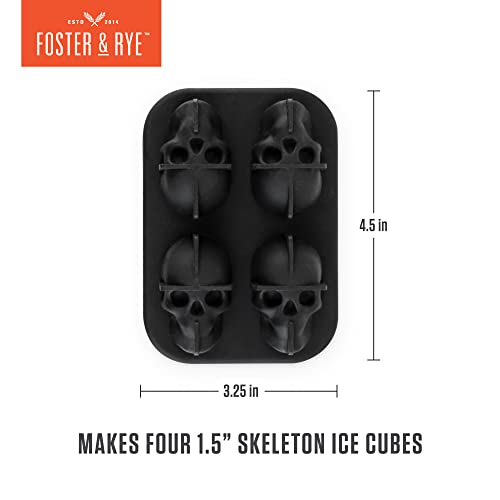 Molde de hielo de silicona Foster & Rye calavera flexible miniatura 3