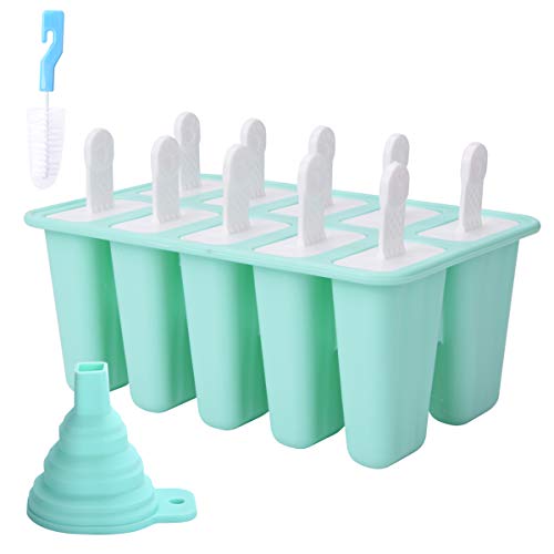 Ysber Popsicle Molds -10 Pieces Easy Release - Reusable Bpa Free Silicone Ice Pop Molds Maker With Silicone Funnel & Cleaning Brush thumb #3