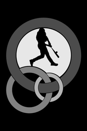 BASEBALL INTERLOCKING CIRCLES: journal, lined, 120 pages, 6x9 inches, matte finish cover, notebook, diary gift, no bleed