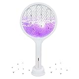 【Inteligente matamosquitos】Las luces UV incorporadas de 365nm en esta mosca Zapper pueden ayudar a atraer las moscas y los insectos fácilmente en la oscuridad y se usan como una lámpara asesina con mosca. Una vez que los mosquitos y otros insectos voladores sean atraídos por la luz púrpura y toquen el matamoscas eléctrico, se matarán al instante.