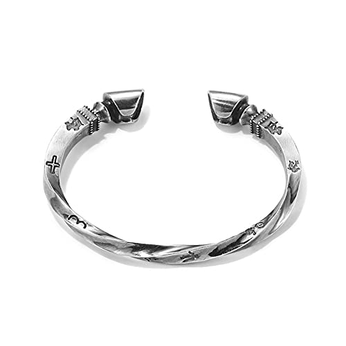 Bracelet viking en argent sterling torsadé manchette celtique ajustable haut de gamme