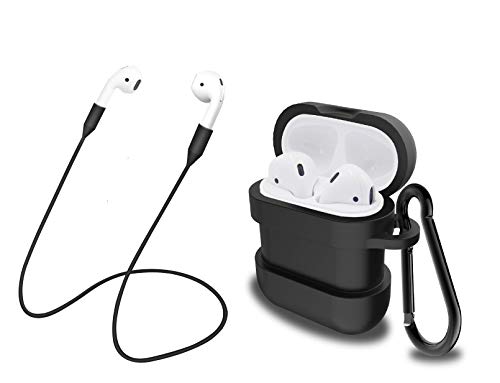 yPCATECz Apple AirPods P[X VRJo[ GA|bY XLV[ lbNXgbv X|[cpXgbv ی h~ یP[X (ubN)