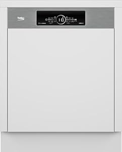 Beko BDSN36461XC bPRO 500 Einbau-Geschirrspüler teilintegriert 60 cm, für 14 Maßgedecke, 3 Spülebenen, 5 Temperaturen, 6 Programme, halbe Beladung, automatische Türöffnung, CornerIntense